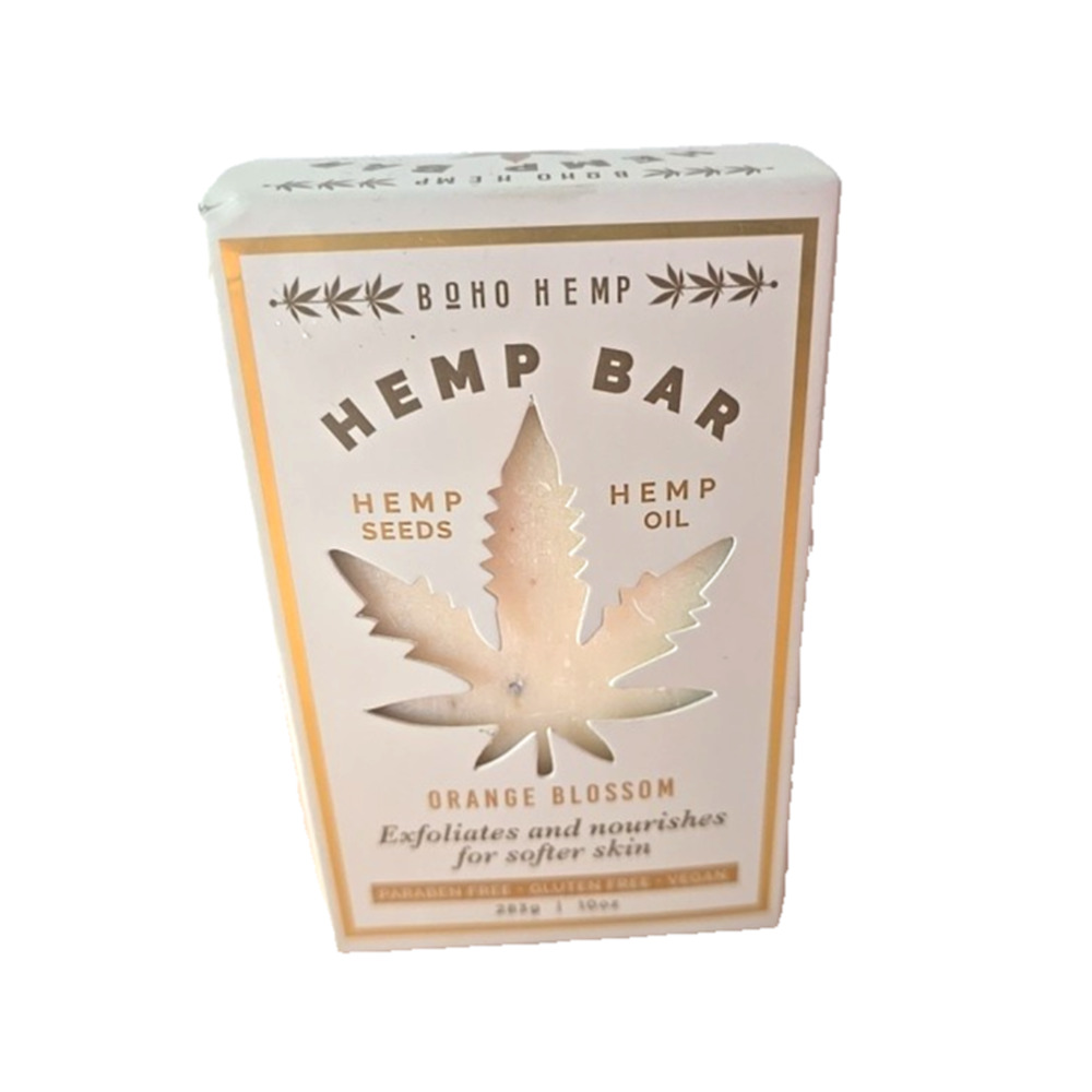 New Hemp Bar Hemp Seed Oil Exfoliates & Nourishes Orange Blossom Soap